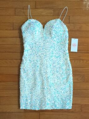 Iridescent Sequins Mini Bodycon Dress (Brand New)